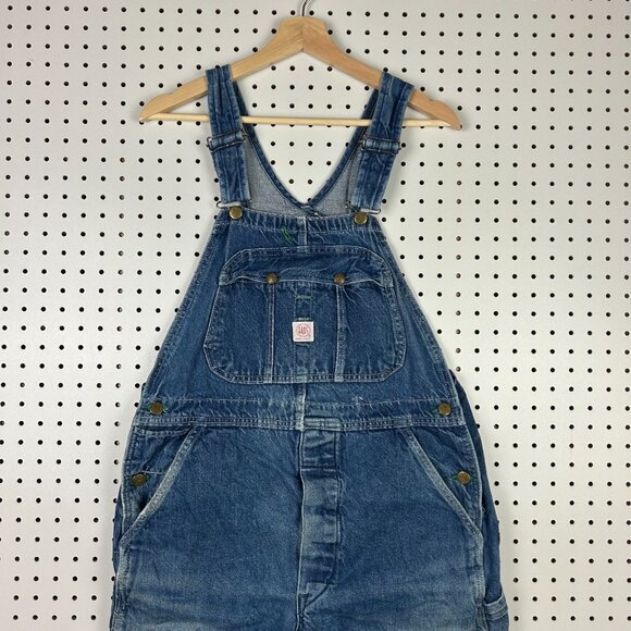 Tuf Nut Overalls 34x30 Carpenter Farmer Adult Jeans Blue Denim Work USA 90s - Picture 1 of 8